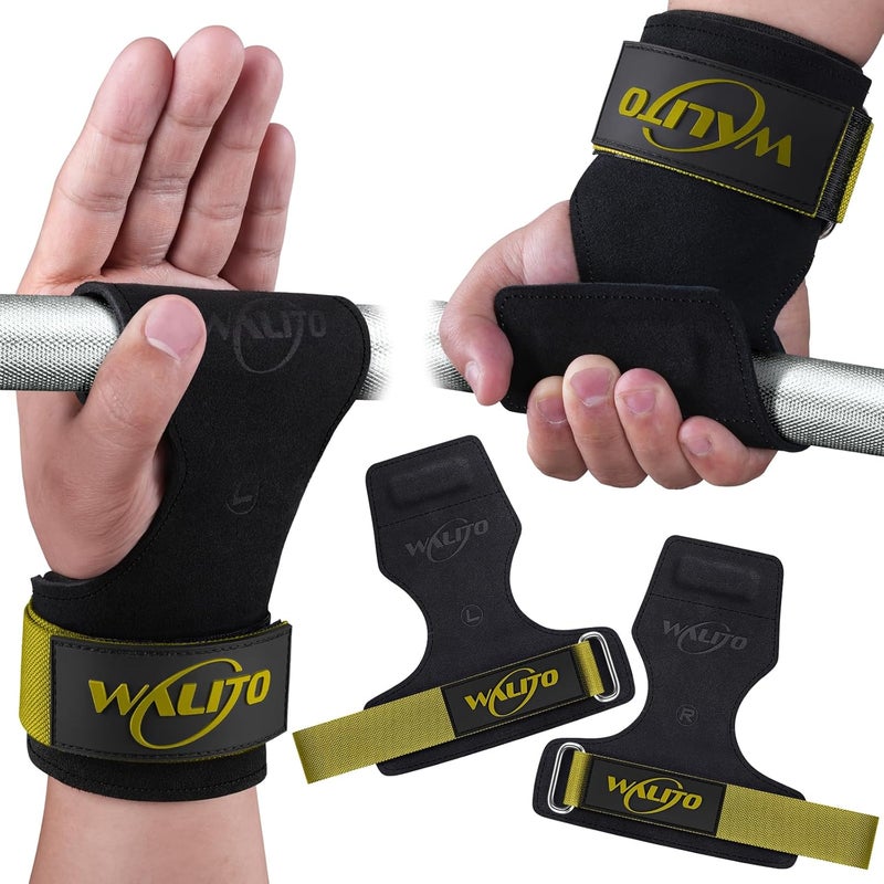 WALITO Weight Lifting Wrist Strap, Double Leather Weightlifting Wrist Straps for Gym Strength Training, Neoprene Padded Wrist Wraps - for Men & Women (Pair) - Image 1